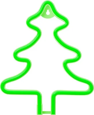 Productafbeelding van Forever Light Neon LED Kerstboom/Denboom, groen, kerst, ster, raamdecoratie, werkt op USB en batterijen, kerstdecoratie