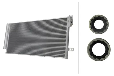 Imagen del producto de Condensador de aire acondicionado HELLA, con la experiencia IAM, compatible con, entre otros, el FIAT DOBLO