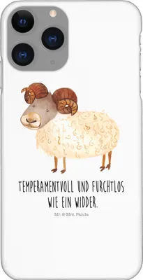 Produktbild von Mr. & Mrs. Panda Iphone 11 Pro Handyhülle Sternzeichen Widder - Weiß - Geschenk, Handy Case, Bock, Premium Kunststoff, Geburtstag April, März, Schafbock