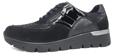 Produktbild von Waldläufer K Damenschuhe - bequeme Schnür- Halbschuhe schwarz Freizeit NEU