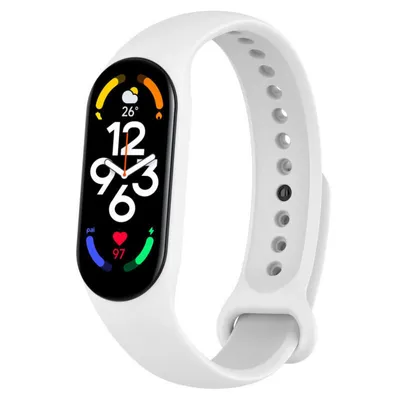 Produktbild von Strap-it Xiaomi Mi Band 7 Silikonarmband (Weiß)