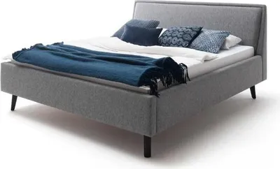 Produktbild von Doppelbett Estee 160x200cm - grau/schwarz