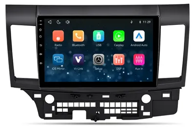 Produktbild von 10 Zoll Autoradio für Mitsubishi Lancer 2008-2012 Linux mit CarPlay, Android Auto, Navigation, Bluetooth 5.1, WLAN & Mirror Link