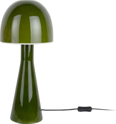 Image de Leitmotiv - Lampe de table Bombin - Vert armée - Ø20cm Lampe de table - Lampe de chevet, salon, chambre à coucher