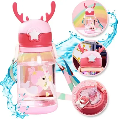 Produktbild von Wasserflasche Baby-Bidon mit Strohhalm 600 ml BD30R