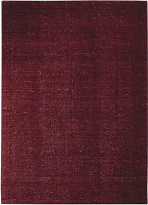 Image de Tapis en laine coton rouge foncé 160x230