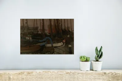 Produktbild von MuchoWow® Poster Schiffe im Eis - Gemälde von George Hendrik Breitner 40x30 cm - Plakate für die Wände - Poster Wohnzimmer