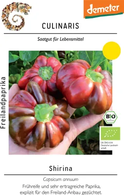 Produktbild von Culinaris-Saatgut - Paprika Shirina, frühreife und sehr ertragreiche Paprika