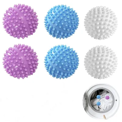 Produktbild von Trocknerbälle Wäschetrockner Trocknerball - Set mit 6 Stück - PVC - Wiederverwendbar
