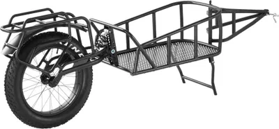 Produktbild von Fahrradanhänger - 32 kg Tragkraft - Universalkupplung mit Schnellverschluss - 50,8 cm Räder - passend für die meisten Fahrräder - robustes Kohlenstoffstahlrahmen