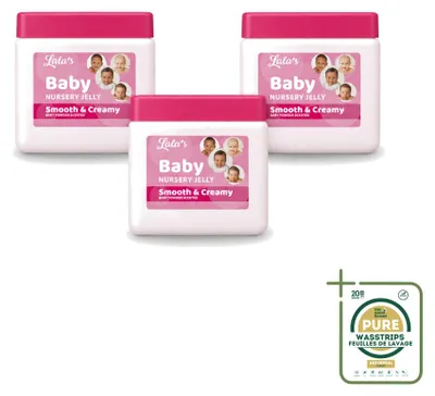 Productafbeelding van 3 x Lala's Baby Vaseline, hydraterend - 368g - Voorraadverpakking - 3 stuks