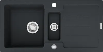 Produktbild von Franke Strata STG 651-86 Einbau-Spüle Fragranit Onyx Siebkorb- Excenterventil