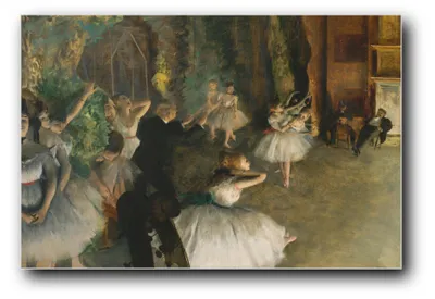 Produktbild von Kunstdruck „Ballettprobe auf der Bühne“ von Edgar Degas – 60×90 cm – ungerahmt