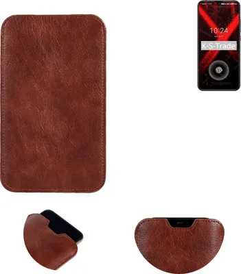 Produktbild von K-S-Trade Schutzhülle Handyhülle kompatibel mit UMIDIGI X Handytasche Kunstleder Sleeve in braun