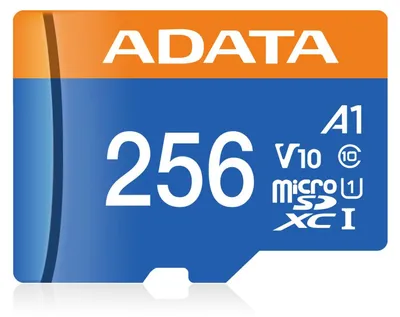 Zdjęcie produktu dla ADATA Premier, 256 GB, MicroSDXC, Klasa 10, UHS-I, 100 MB/s, 25 MB/s