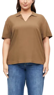 Produktbild von s.Oliver Damen Bluse – Relaxed Fit, Viskose, V-Ausschnitt, überschnittene Schult