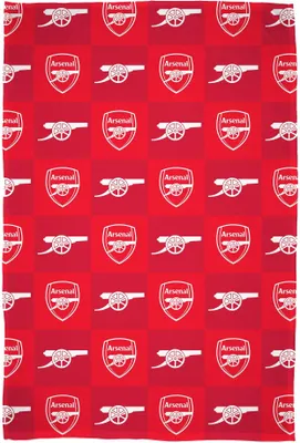 Obrázok produktu pre Arsenal FC - Károvaná deka, polyester, fleece TC1000 (150 cm x 100 cm) (červená/biela)