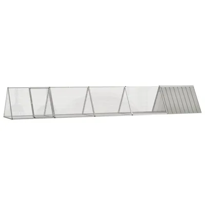 Zdjęcie produktu dla vidaXL Klatka dla królików szara 504,5x80,5x71 cm Stal ocynkowana