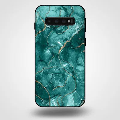Produktbild von Smartphonica Telefon Fall für Samsung Galaxy S10 Plus mit Marmor Druck - TPU zurück Abdeckung Fall Marmor Design - Gold Grün