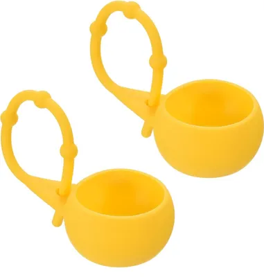 Obrázek produktu pro Silikonový gripper na golfové míčky s přívěskem na klíče - žlutý