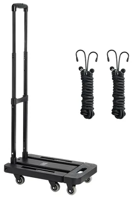 Produktbild von Sackkarre klappbar 227 kg Tragkraft 6 Räder Schwarz 560 x 305 x 1010 mm