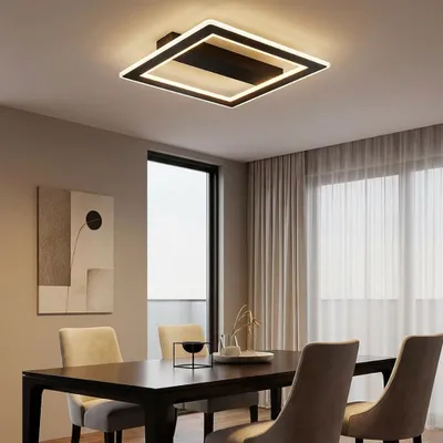 Produktbild von LED Deckenleuchte, schwarz, quadratisch, L 45 cm