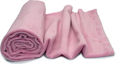 Obrázek produktu pro Pletenina Minky s hladkým vzorem, cukrově růžová 50 x 160 cm