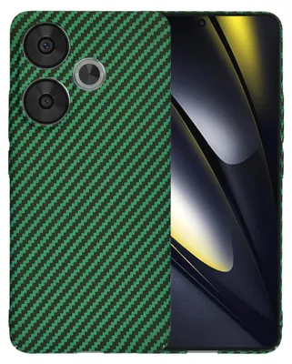 Produktbild von Techsuit Carbonite FiberShell Back Cover Hülle für Xiaomi Poco F6 - Grün