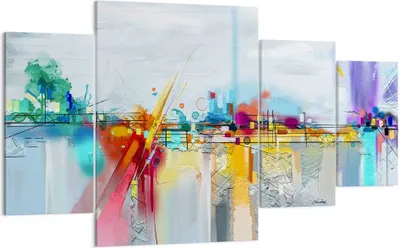 Produktbild von Bild auf Leinwand - Leinwandbild - Abstraktion modern - 160x90cm - Wand Bild - Wanddeko - Leinwanddruck - Bilder - Kunstdruck - Wanddekoration - Leinwand bilder - Wandkunst - DL160x90-4028