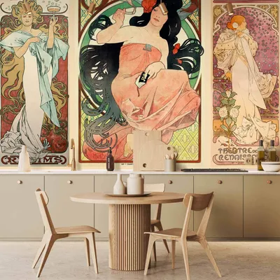 Produktbild von Vlies Fototapete - Alphonse Mucha. Women's 350x245 cm Menschen h-B-0002-a-a