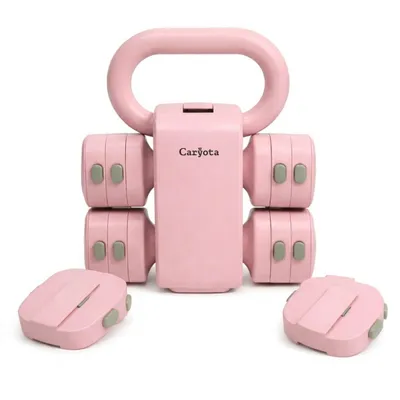 Produktbild von Caryota 2-in-1 Kettlebell und Hantel Set Rosa 5,5 kg Verstellbar