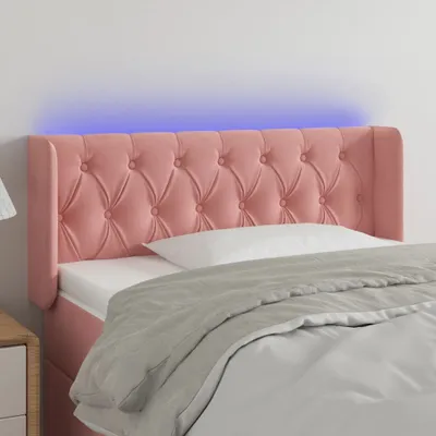 Produktbild von Design LED Kopfteil Rosa 93x16x78/88 cm Samt - Kopfteile 2025 Neu2680745 3parcel