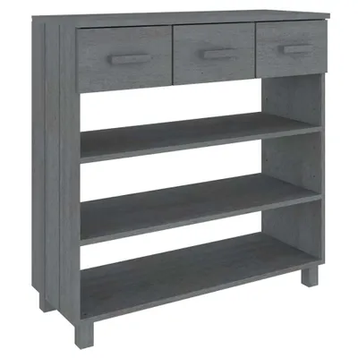 Produktbild von Konsolentisch HAMAR Dunkelgrau 90x35x90 cm Massivholz Kiefer