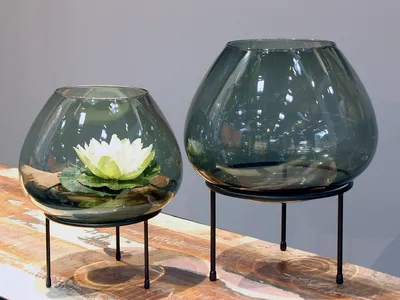Image de GILDE Windlicht, "Vitu", Glas, schwarz, , H. 37,5 cm, D. 32 cm 27596