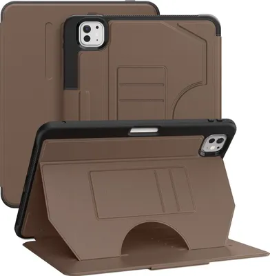 Produktbild von Mobigear Magnetic Folio iPad Pro 11 Zoll (2024) Hülle Klapphülle + Stifthalter - Braun