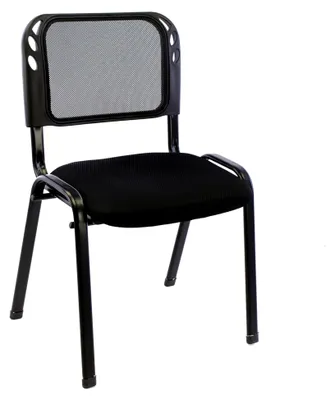 Produktbild von Bürostuhl Konferenzstuhl Besucherstuhl schwarz gepolsterte Sitzfläche stapelbar 52,5 x 45 x 80 cm