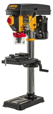 Image de Perceuse à colonne 550W 16mm 12 Vitesses 300-2550 tr/min Guide Laser Table Inclinable Étau Atelier VITO