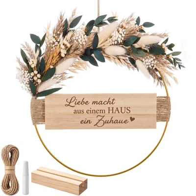 Obrázek produktu pro Boho věnec z sušených květin, průměr 25 cm