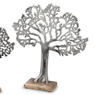 Produktbild von Deko lebensbaum aus Alu Mango Holz zum stellen Aufsteller 34 cm Tischdeko Dekoration