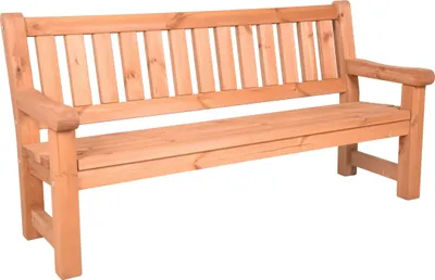 Produktbild von Gartenbank TOBIAS 3-Sitzer - 184cm Breit, Kiefer, Kieferbraun | Terrassenbank Wetterfest Sitzbank Outdoor Bank