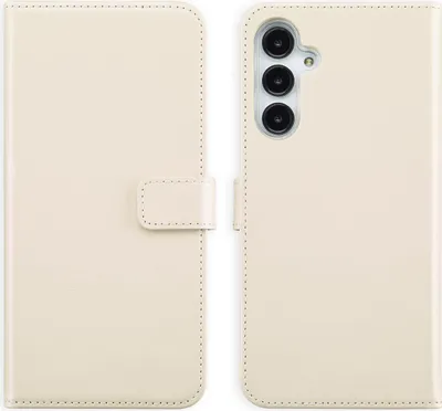 Image de Selencia Bibliothèque en cuir véritable pour le Samsung Galaxy A16 - Greige