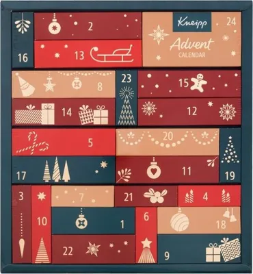 Image de Calendrier de l'Avent Kneipp 2024, Femmes, Peau universelle, Nettoyer, Hydrater, Nourrir, Rafraîchir, Détendre, Adoucir, 24 pièces, Boîte