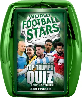 Image de Top Trumps Quiz - Weltfußball Stars (vert) Jeu de devinettes Jeu de connaissances Jeu de société
