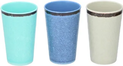 Zdjęcie produktu dla kubek do picia 17 x 5,5 cm melamina 400 ml szary/biały