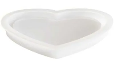 Produktbild von Silikon Gießform Untersetzer Herz, 9,6 x 10 x 1,2 cm / 10 x 10,4 x 1,4 cm