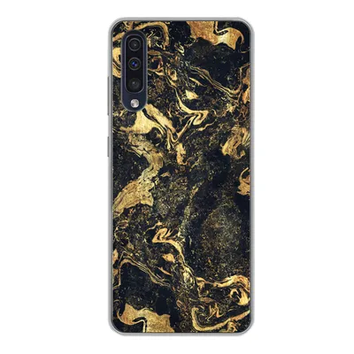 Produktbild von MuchoWow® Handyhülle Schutzhülle Hülle für Samsung Galaxy A50 Marmor - Luxus - Gold Silikon Softcase Handy Hülle - Mobiltelefonhülle