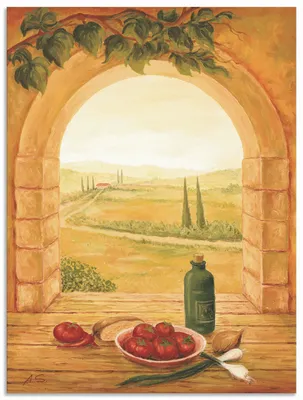 Produktbild von ARTland Wandbild Alu für Innen & Outdoor Fensterblick I Größe: 45x60 cm