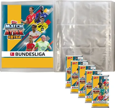 Zdjęcie produktu dla Topps Match Attax EXTRA 2020/21 - 1 pusty folder + 5 boosterów