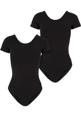 Obrázek produktu pro Dámské body Urban Classics Ladies Organic Stretch Jersey Body 2-Pack black+black - S