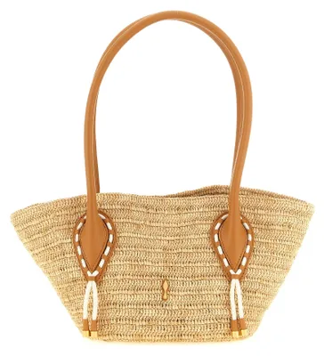 Image de Christian Louboutin Venus Mini cabas raphia naturel